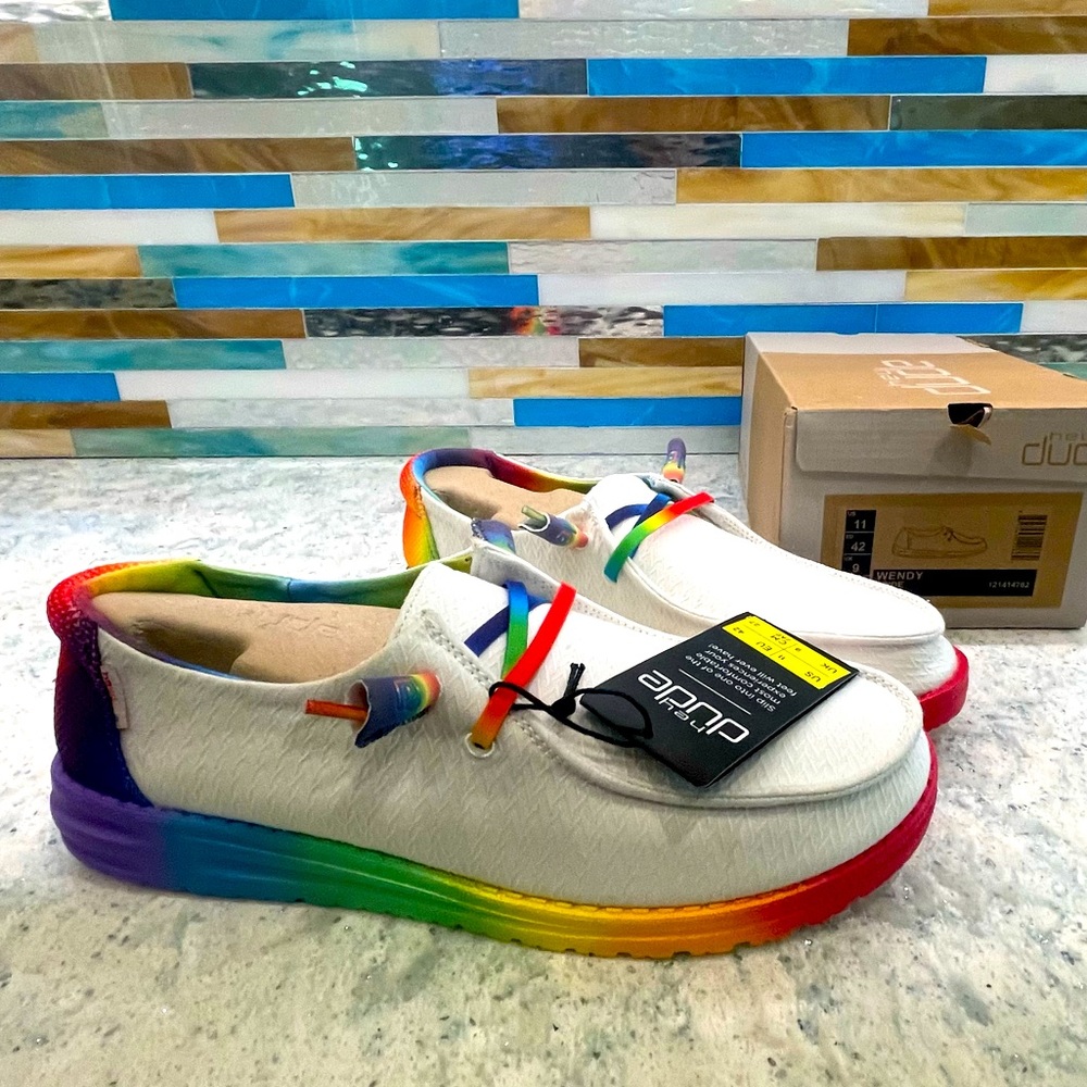 Hey Dude Wendy Pride Shoes Size 11 NWT